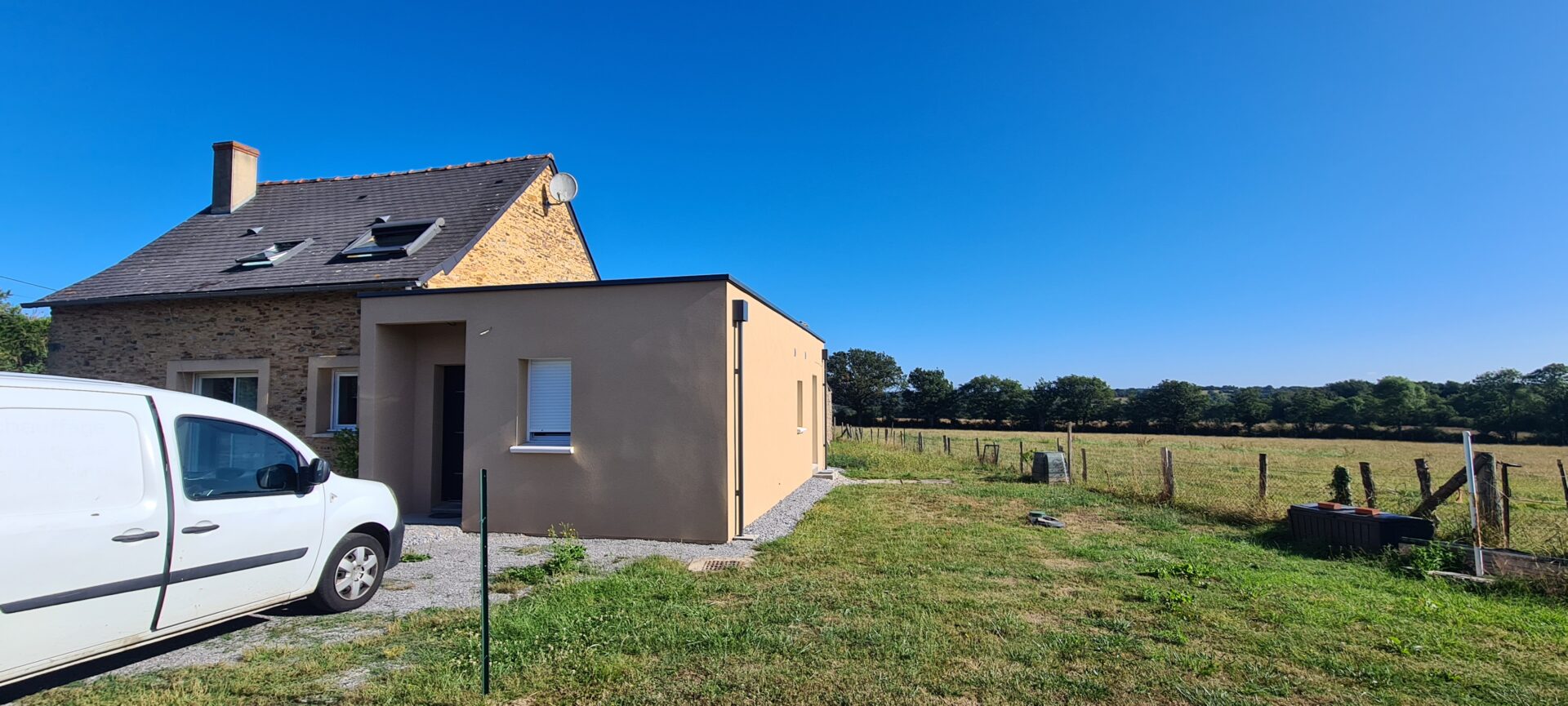 Travaux d'agrandissement réalisés par MJC Maçonnerie sur la commune de Saint-Philbert-en-Mauges