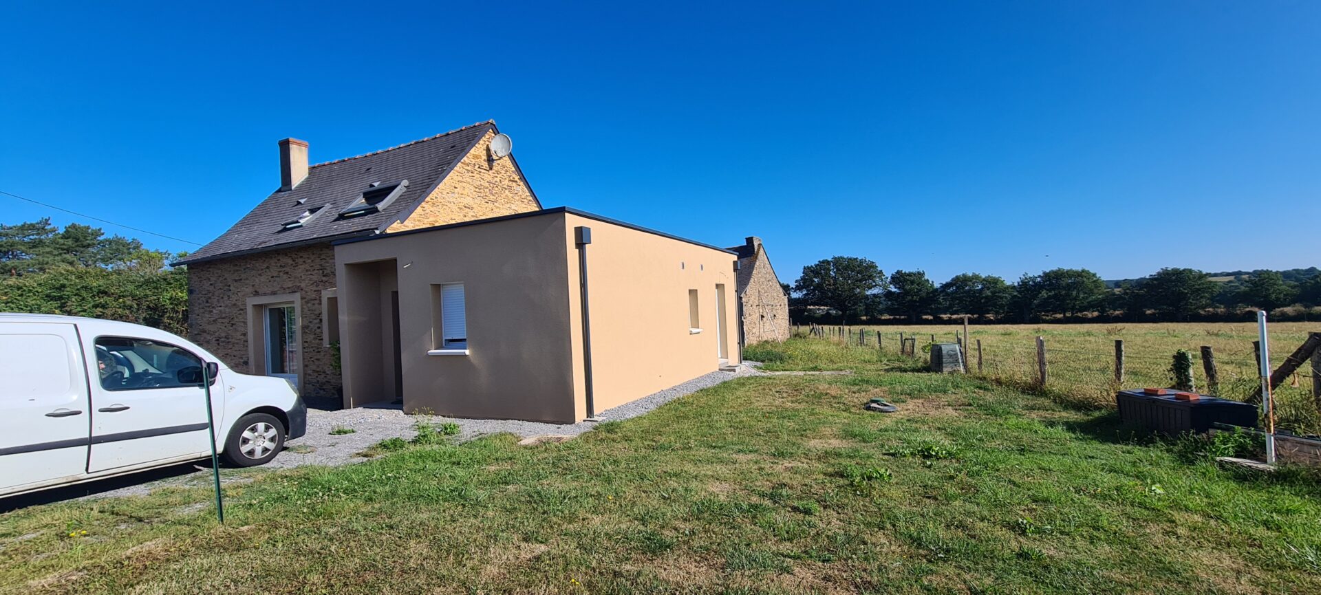 Travaux d'agrandissement réalisés par MJC Maçonnerie sur la commune de Saint-Philbert-en-Mauges